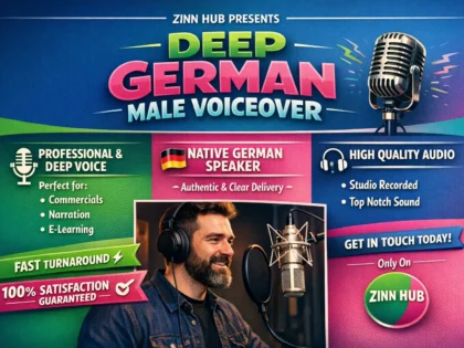record a deep german male voiceover