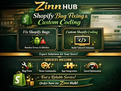 do shopify bug fixing and shopify custom coding