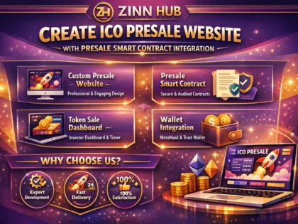 create ico presale website with presale smart contract integration