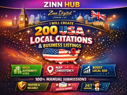 Create 200 USA Local Citations and Business Listings by Zinn Digital ™