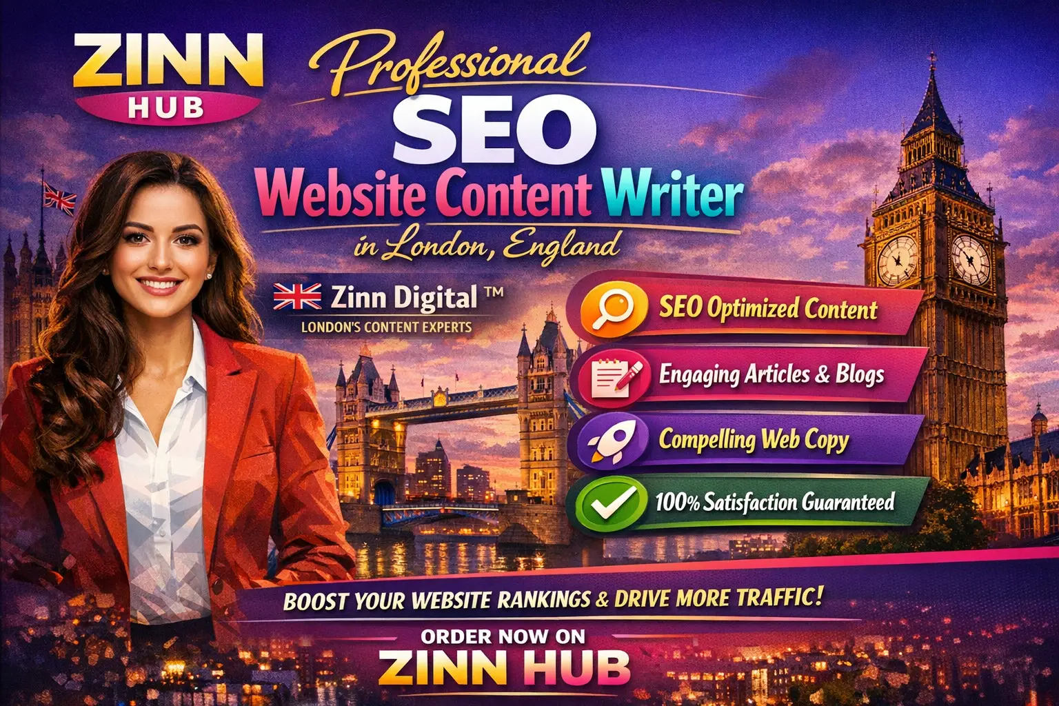 Professional Seo Website Content Writer In London, England | Zinn Digital ™ 1 Professional Seo Website Content Writer In London