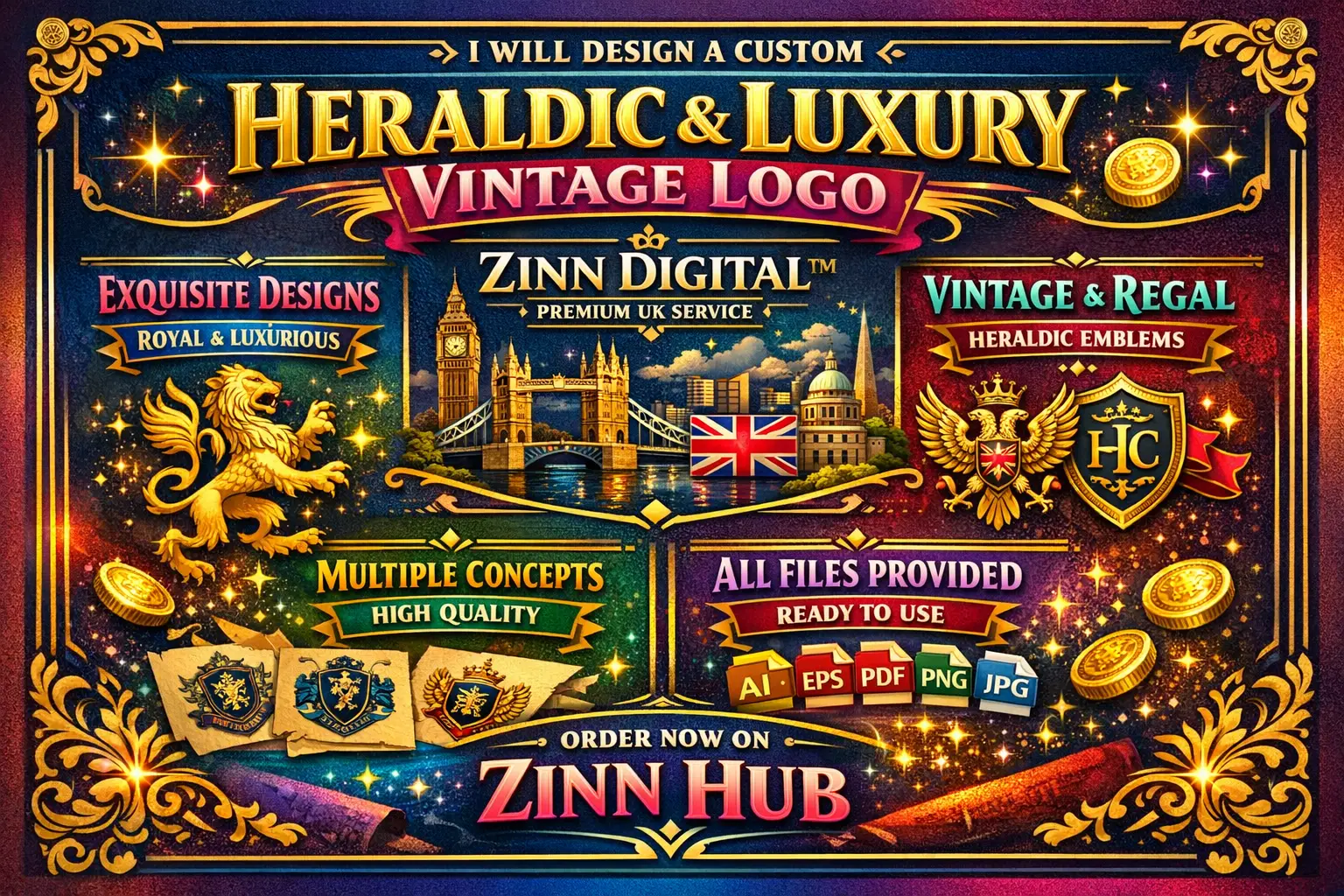Design A Custom Premium Heraldic And Luxury Vintage Logo 2 Design A Custom Premium Heraldic And Luxury Vintage Logo - Image 2