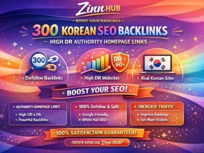 do 300 korean dofollow SEO link building DR authority homepage backlinks