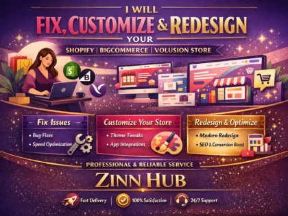 Fix, Customize, And Redesign Your Shopify, Bigcommerce, Or Volusion Store 2 Fix