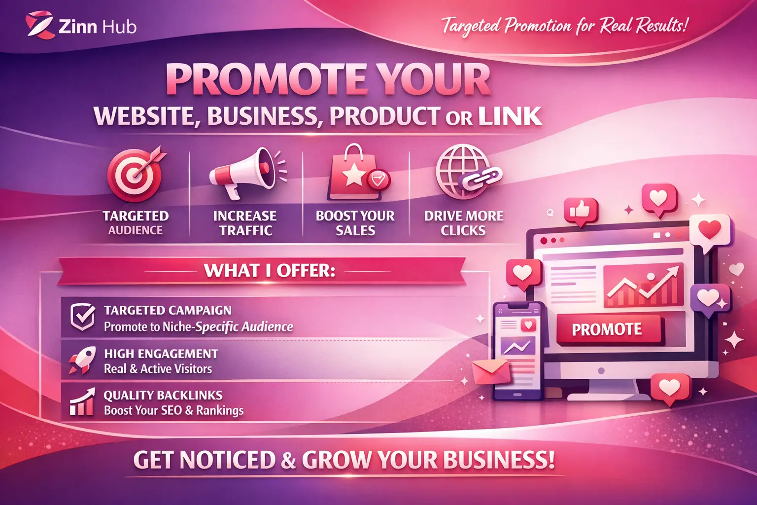 Advertise Your Website, Business, Product Or Link Promotion In Targeted People 1 Advertise Your Website