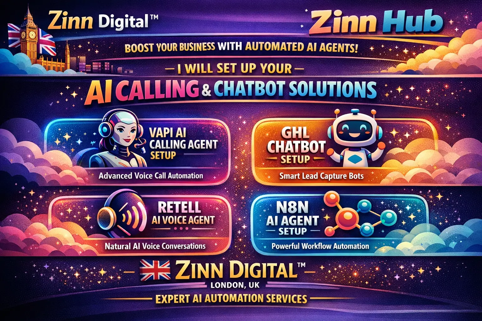 Setup Vapi Ai Calling Agent, Ghl Chatbot, Retell Ai Voice Agent, N8N Ai Agent 1 Setup Vapi Ai Calling Agent