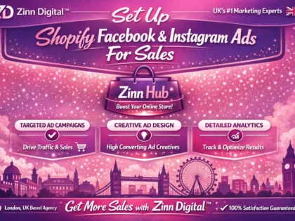 Set up Shopify Facebook and Instagram ads for sales by Zinn Digital ™