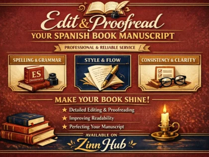 edit and proofread your spanish book manuscript