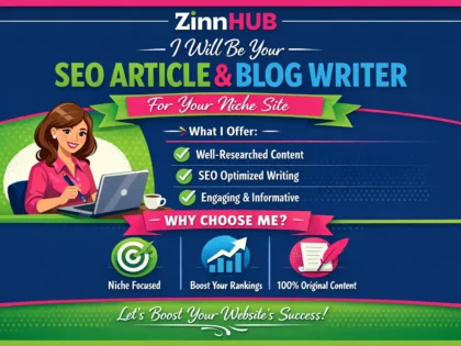 be your SEO article or blog writer for your niche site