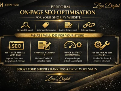 Perform On-Page SEO Optimisation for Your Shopify Website