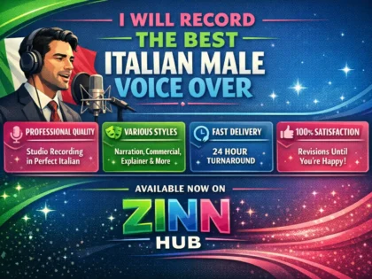 record the best italian male voice over