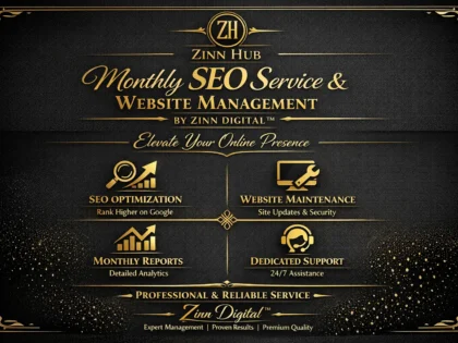 Monthly SEO Service and Website Management by Zinn Digital™