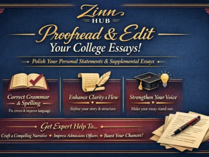 proofread and edit college personal statements and supplemental essays