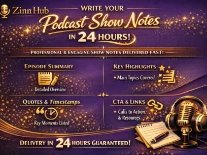 write your podcast show notes in 24 hours