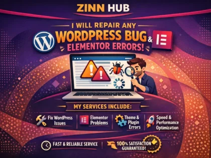 Repair Any Kind Of Wordpress  Bug And Elementor Errors
