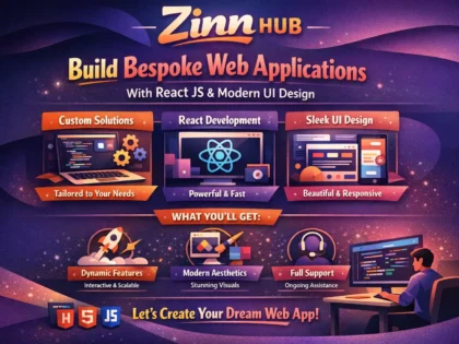 Build bespoke web applications with React JS and modern UI design