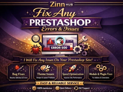 fix any kind of error and issues to the prestashop website