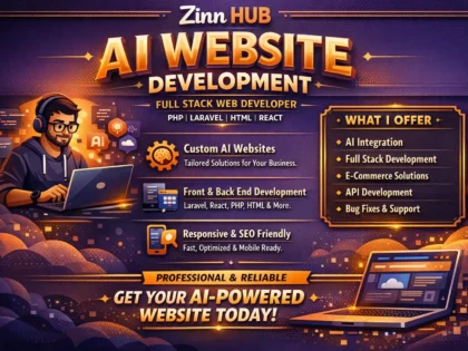 do ai website development as full stack web developer