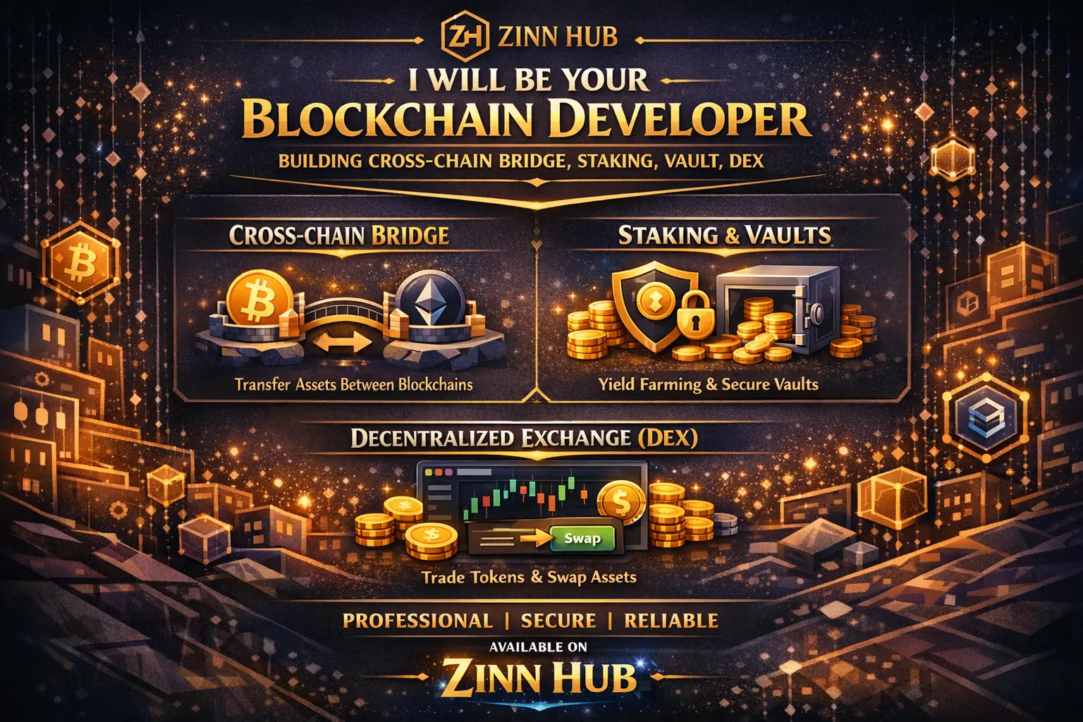 Be Your Blockchain Developer Building Crosschain Bridge, Staking, Vault, Dex 1 Be Your Blockchain Developer Building Crosschain Bridge