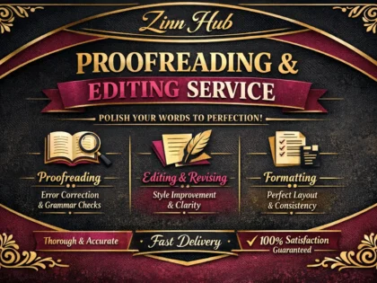 provide a high quality proofreading and editing service