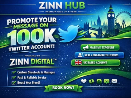 Promote Your Message Or Shoutout On 100K Twitter Account Via Zinn Digital ™