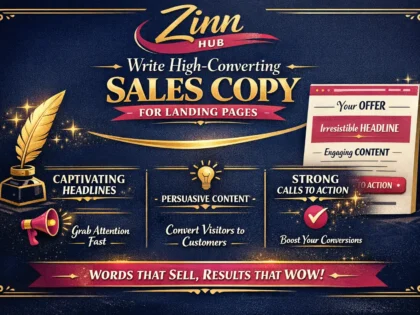 write high converting sales copy for landing pages