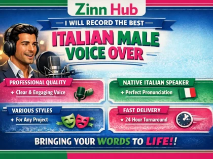 record the best italian male voice over