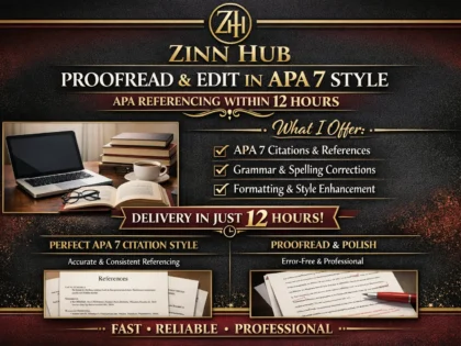 proofread and edit in apa 7 citation style