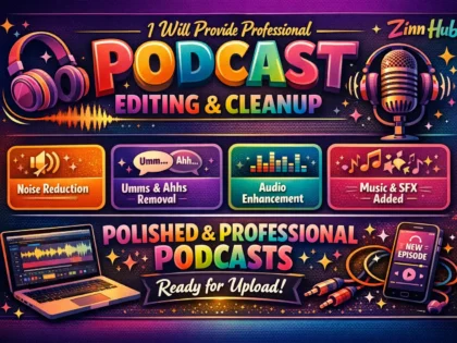 provide professional podcast editing and cleanup