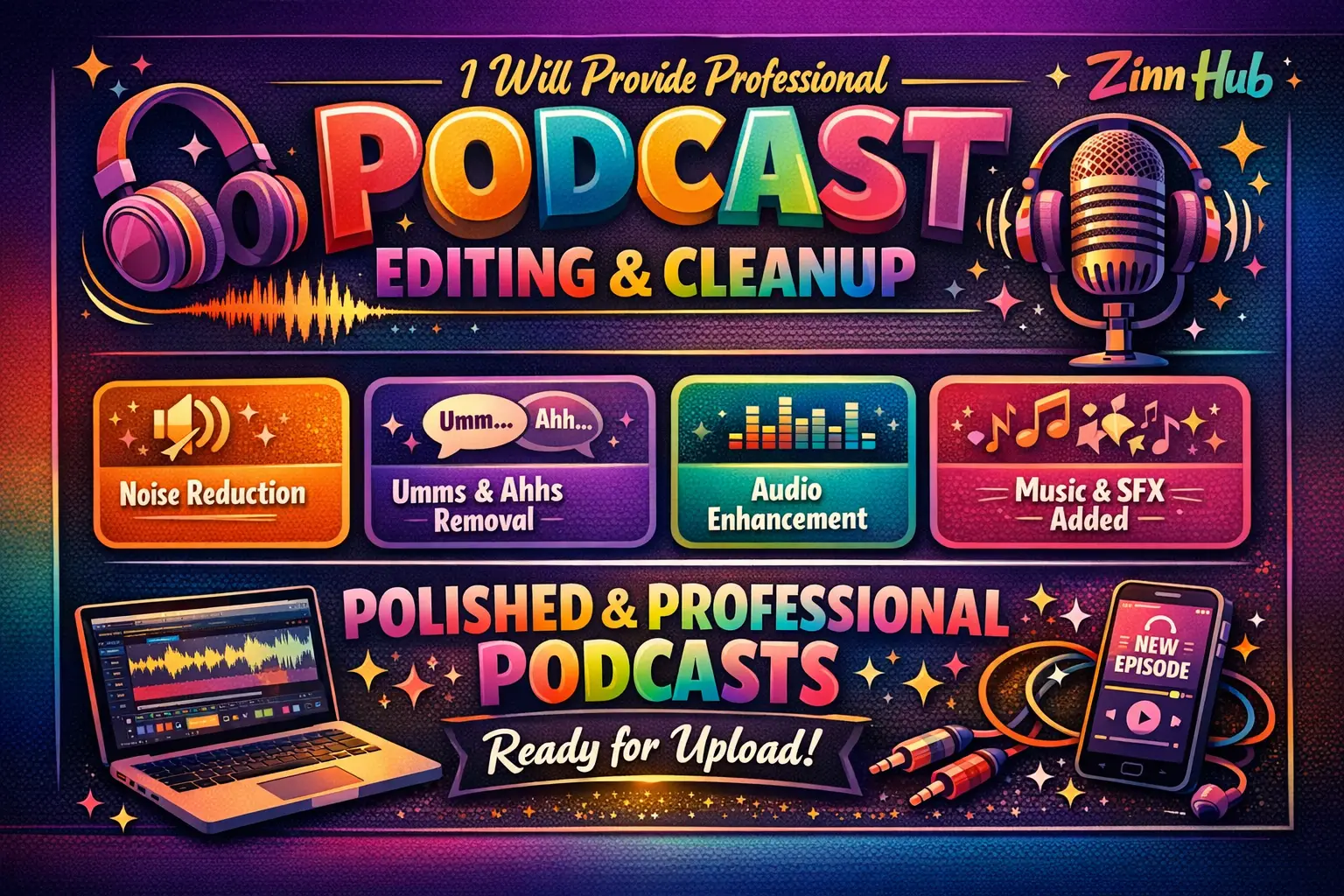 Provide Professional Podcast Editing And Cleanup 1 Provide Professional Podcast Editing And Cleanup