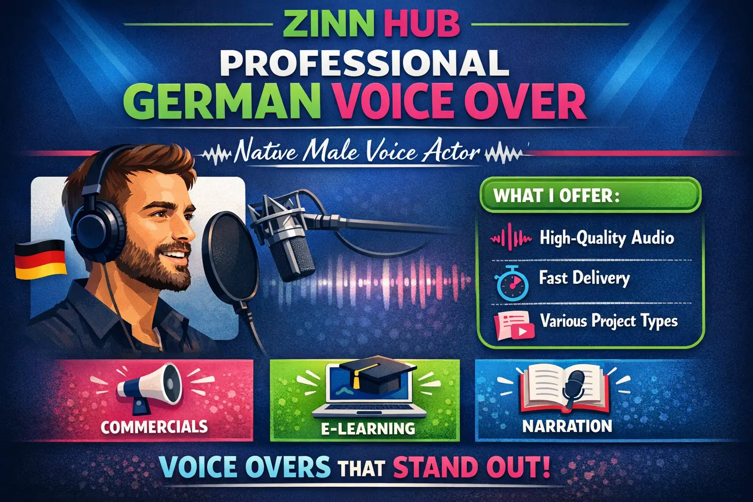 Record A Professional Male German Voice Over 1 Record A Professional Male German Voice Over