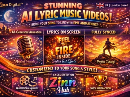 produce a stylized ai generated lyric music video animation