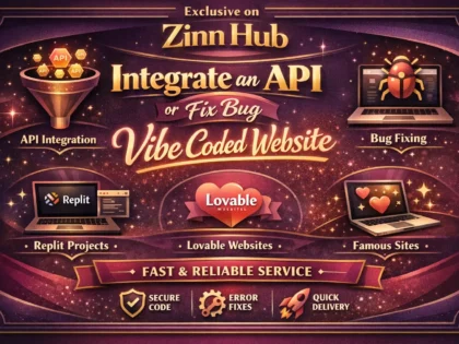 integrate an API or fix bug on your vibe coded website replit