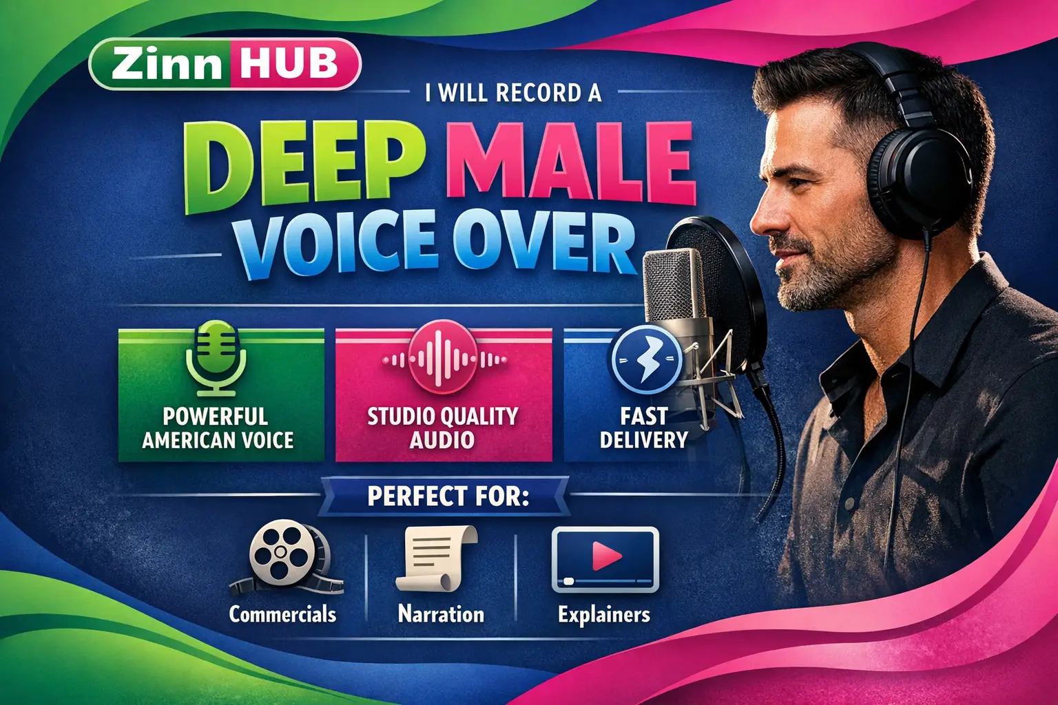 Record A Deep Professional American Male Voice Over 1 Record A Deep Professional American Male Voice Over
