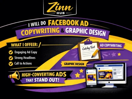 do facebook ad copywriting and graphic design