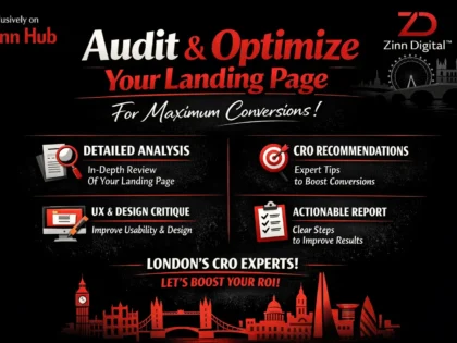 Audit and review your landing page for conversions and CRO optimisation