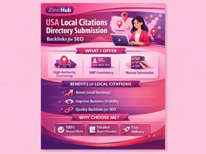 do USA local citations directory submission backlink for seo