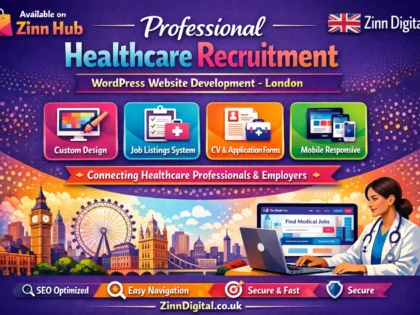 Professional Healthcare Recruitment WordPress Website Development - London