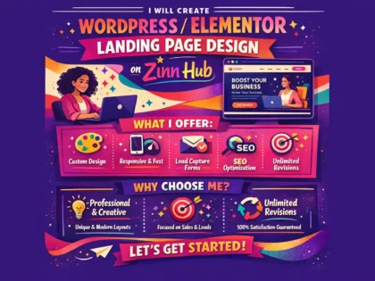 do wordpress landing page design or elementor landing page