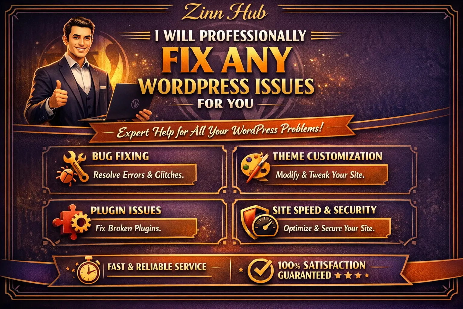 Professionally Fix Any Wordpress Issues Or Problems For You 1 Professionally Fix Any Wordpress Issues Or Problems For You
