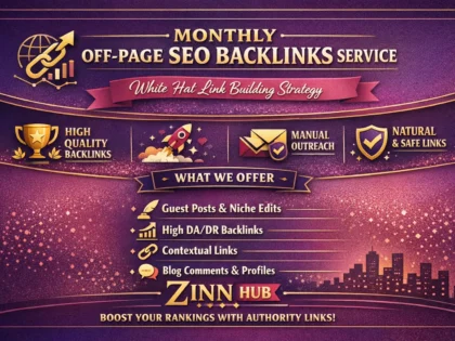 do monthly off page SEO backlinks service with white hat link building strategy