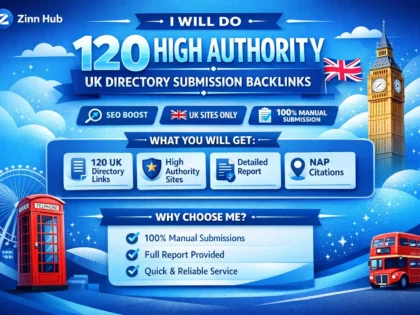 do 120 high authority UK directory submission backlinks