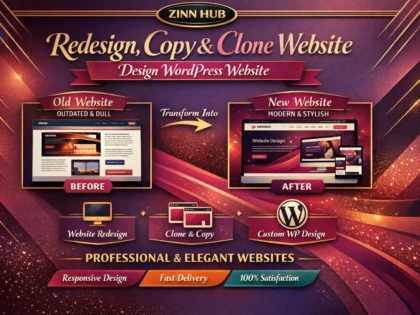 redesign copy clone website and design wordpress website