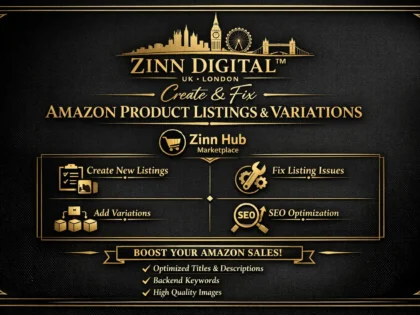 create amazon product listing and variation or fix amazon listing