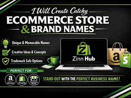 create catchy ecommerce amazon and shopify store name and business brand name