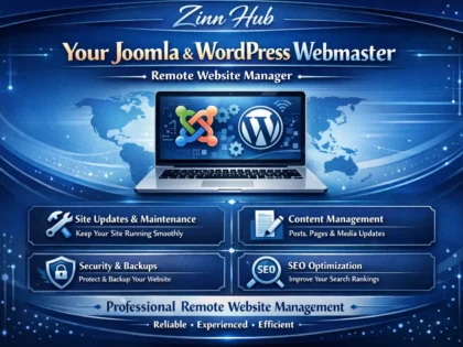 be your joomla or wordpress webmaster remote website manager