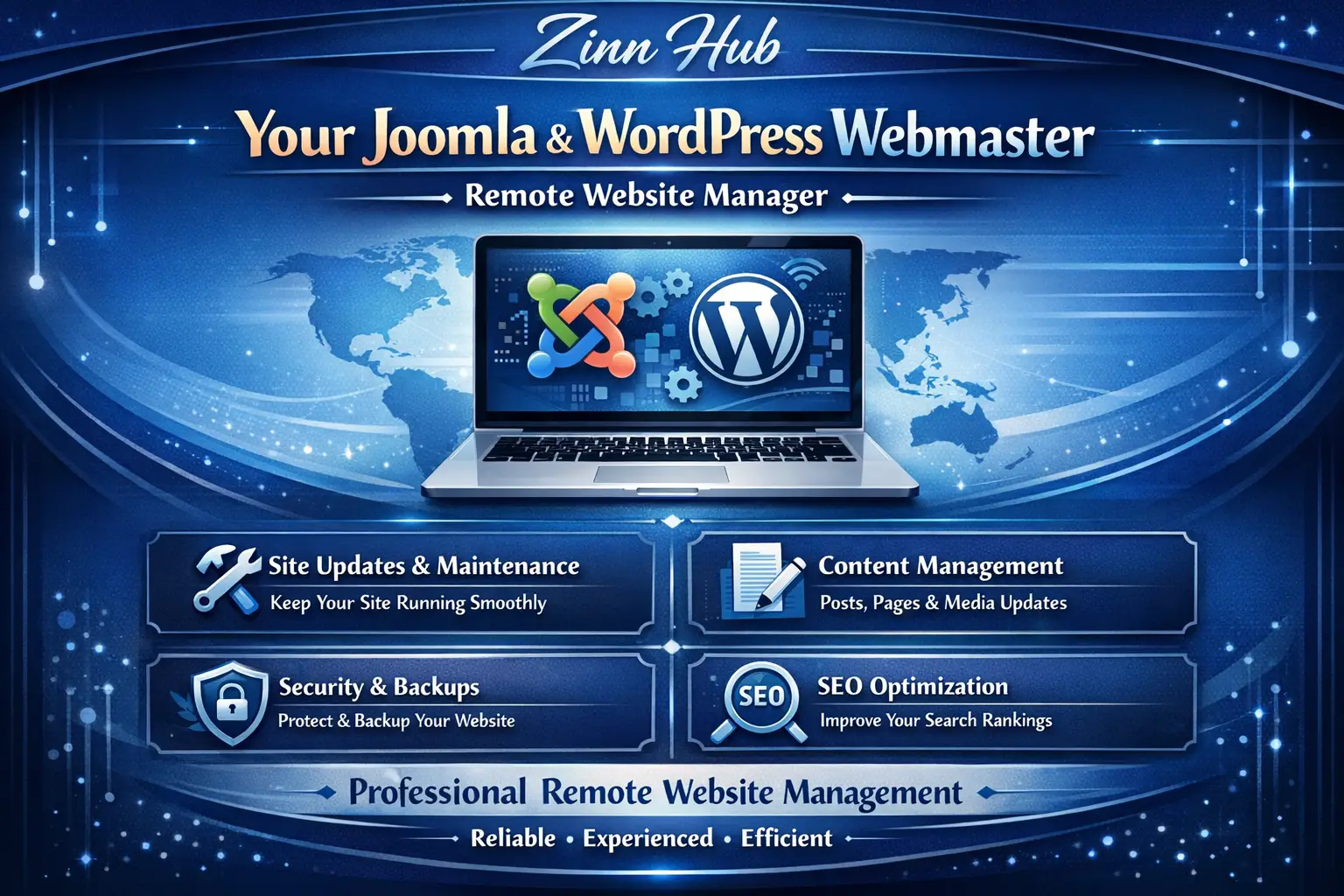 Be Your Joomla Or Wordpress Webmaster Remote Website Manager 1 Be Your Joomla Or Wordpress Webmaster Remote Website Manager