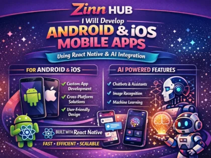 provide android and ios mobile app development using react native ai integration