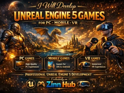 develop unreal engine 5 games for PC mobile and VR