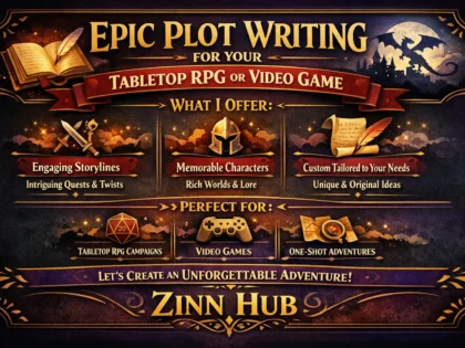 write a compelling plot for your tabletop rpg or video game